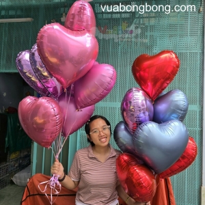 Bong bóng bay trái tim đủ màu